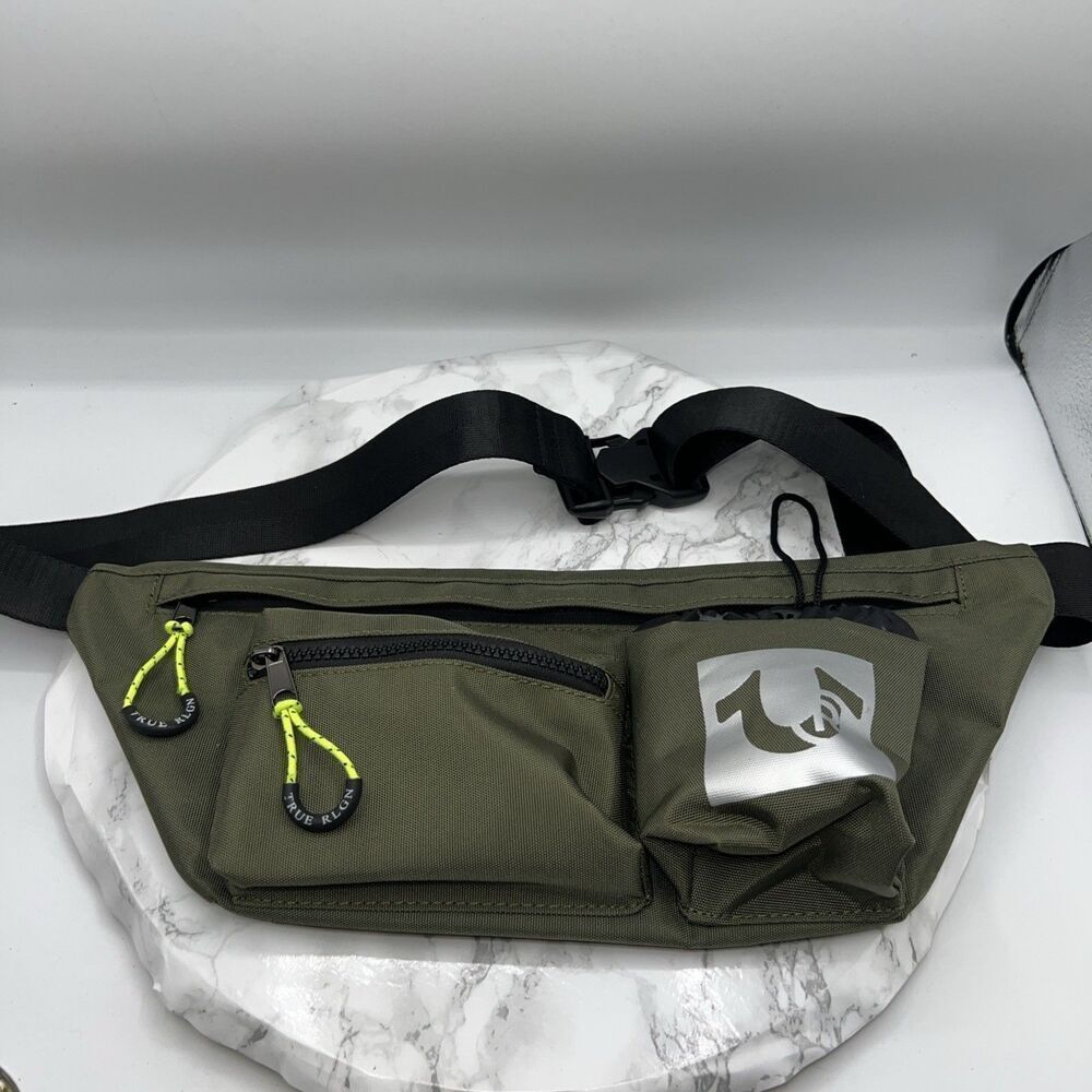TRUE RELIGION Olive Green Belt Bag Fanny Pack